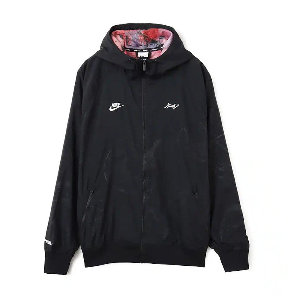 美品◆NIKE◆ジャパンモデル ナイロンウーブンジャケット◆S(M)ブラック
