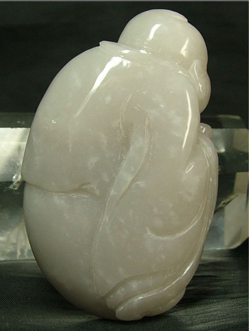 中国文玩 和田黄玉「元宝童子」６２ｍｍ