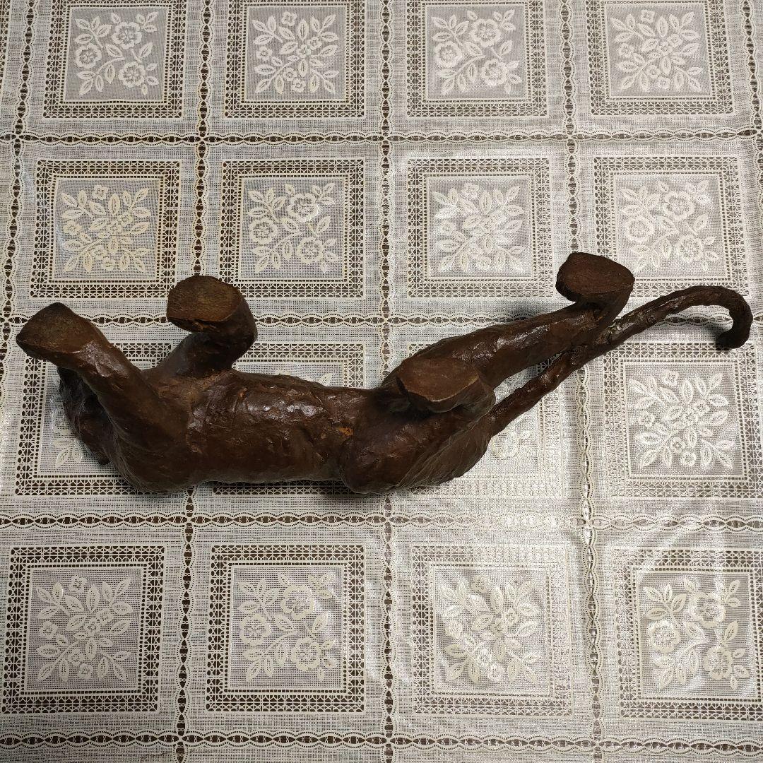 ブロンズ製『虎』作家刻印入