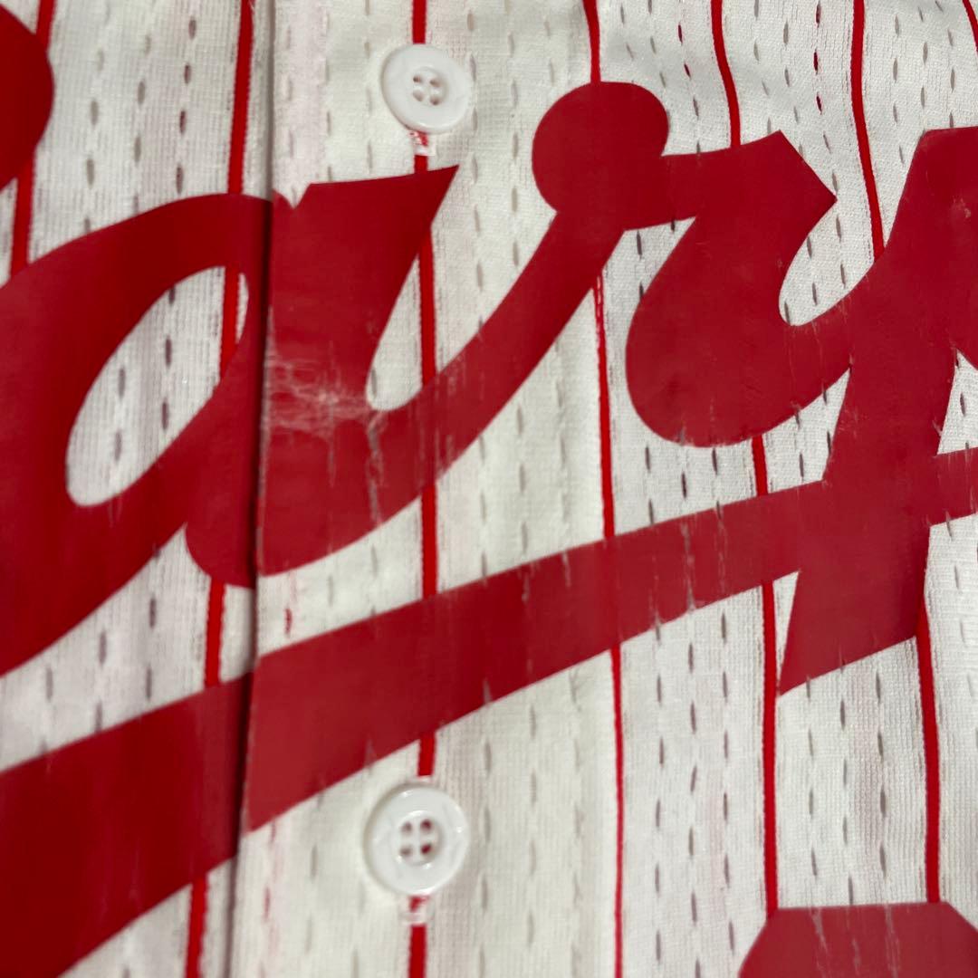 カープ　ユニフォーム縦縞　25新井　サイズＬ