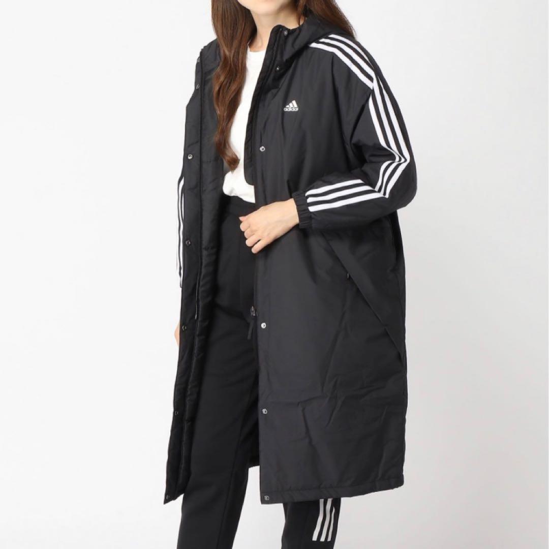 adidas アディダス ベンチコート フード付き ブラック サイズ OT 新品