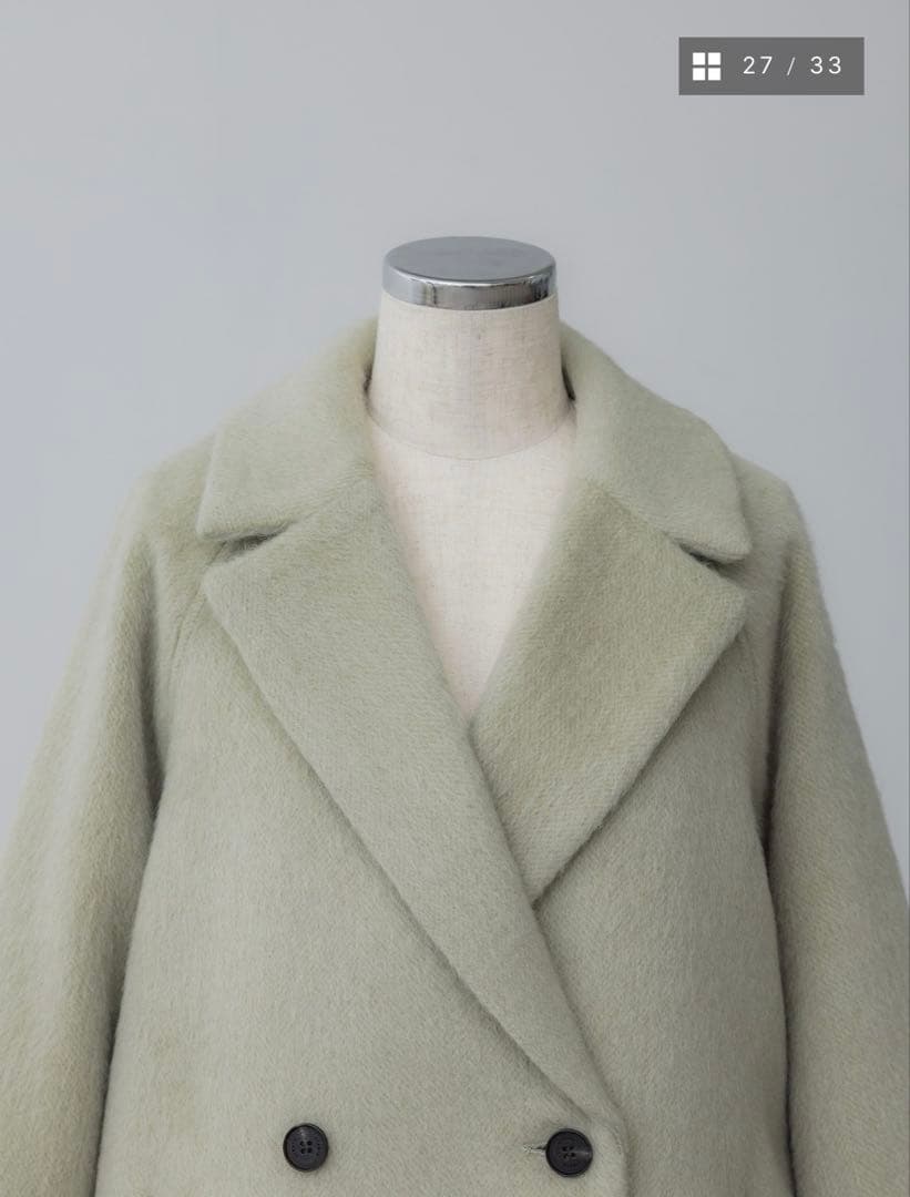 【茶葉】クルーレ crewreマイルドシャギーウールPコート サイズ1