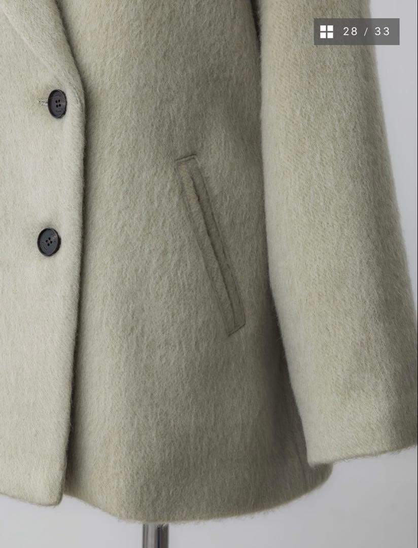 【茶葉】クルーレ crewreマイルドシャギーウールPコート サイズ1