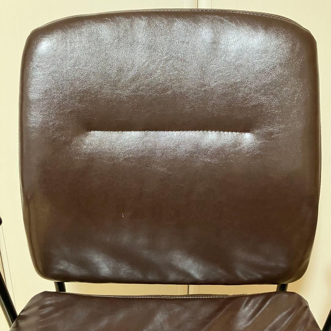 ニトリ (Nシールド スモークDH DBR) レザー調 高さ調節 回転チェア