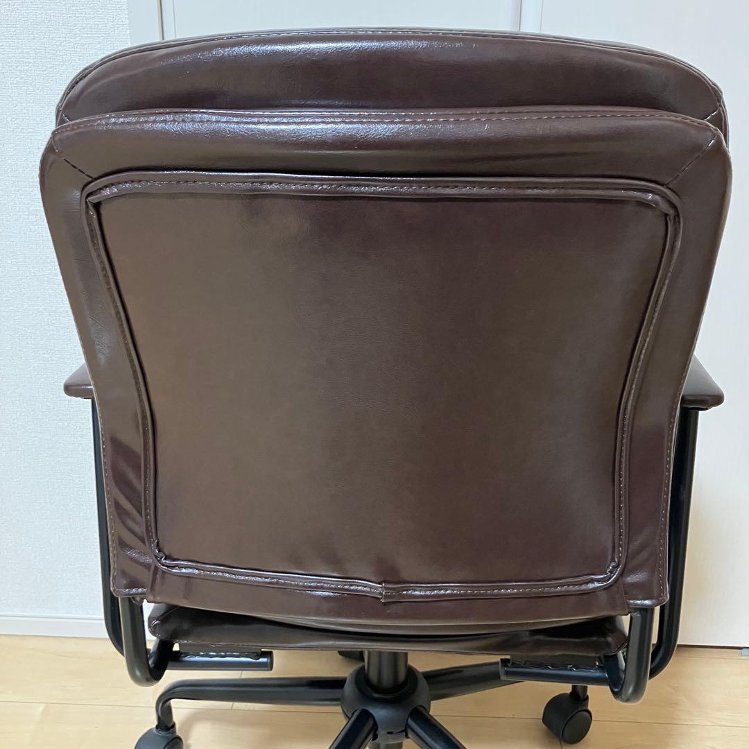 ニトリ (Nシールド スモークDH DBR) レザー調 高さ調節 回転チェア