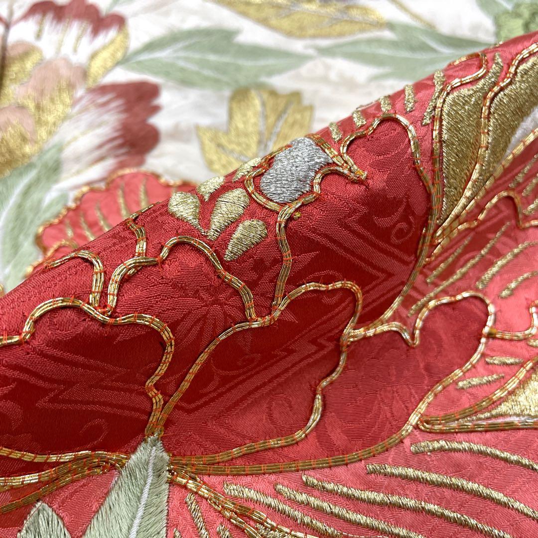 ◎mk-574　訪問着　金駒刺繍　豪華刺繍　アンティーク　　2-6