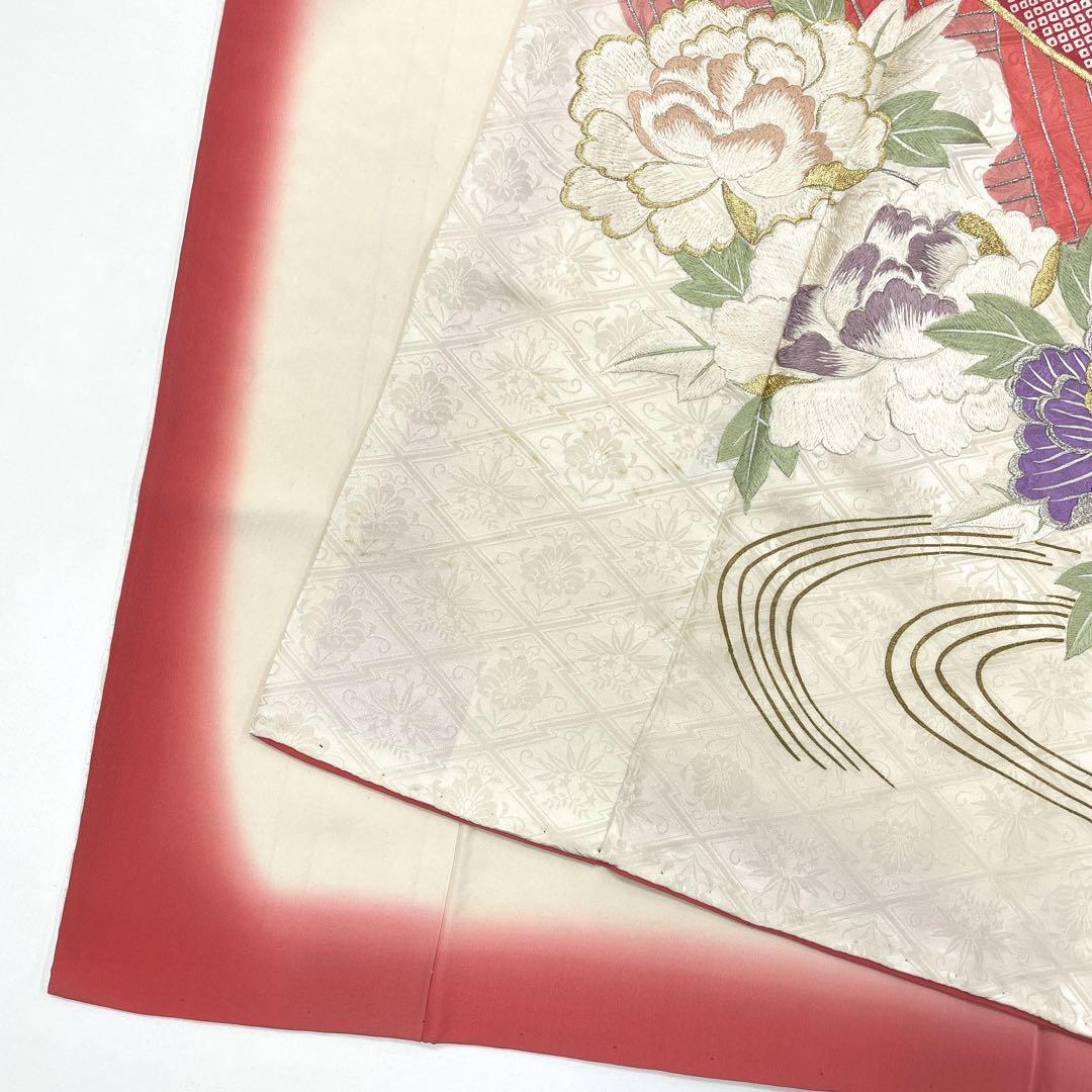 ◎mk-574　訪問着　金駒刺繍　豪華刺繍　アンティーク　　2-6