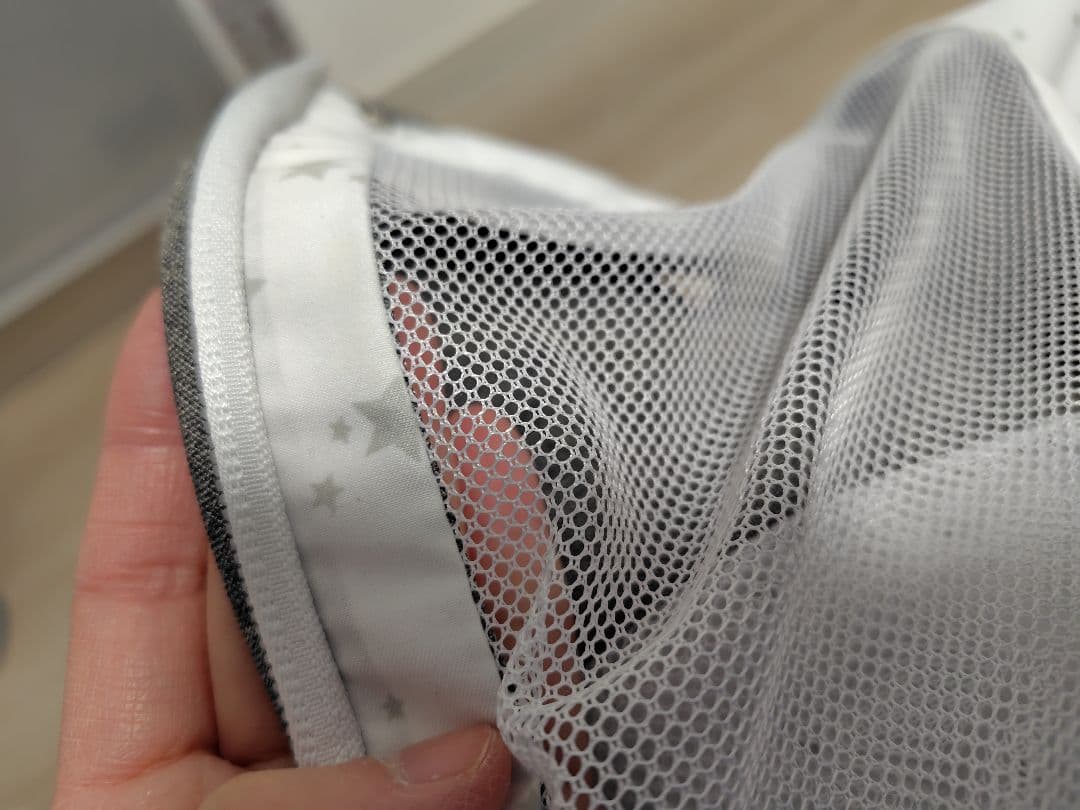 ベビーベッド HZDMJ グレー 折りたたみ　移動式