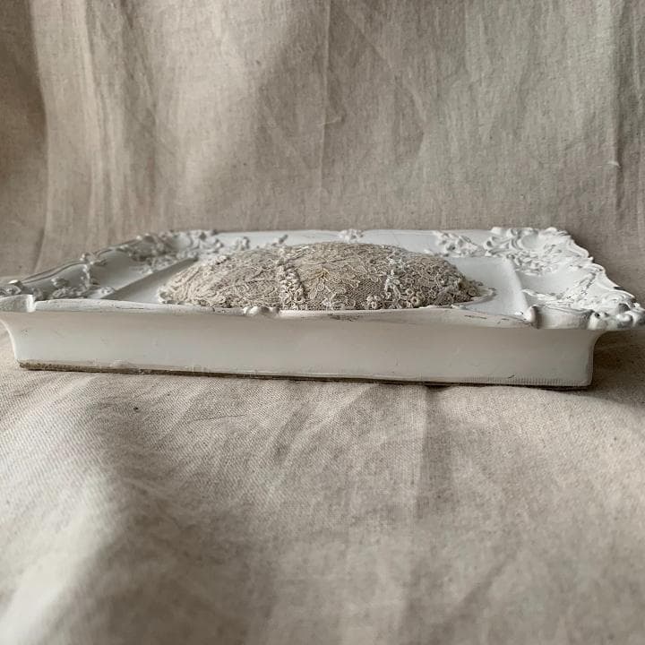 フランスアンティークレース コラージュ フレーム アクセサリースタンド