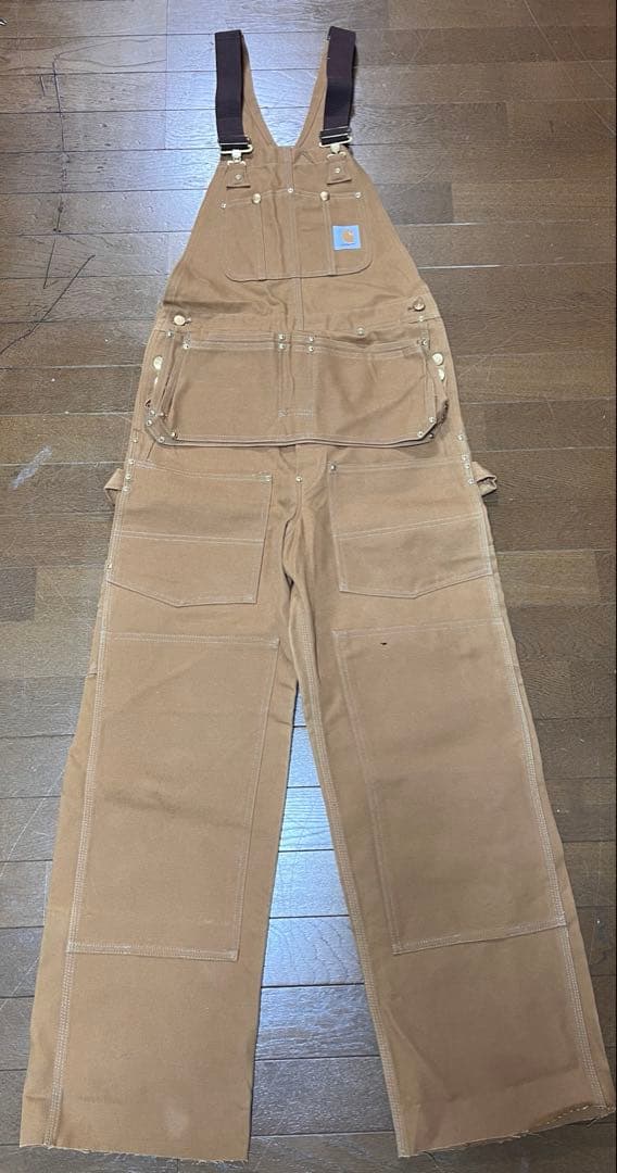 80s carhartt オーバーオール　エプロン付き　デッドストック　USA製