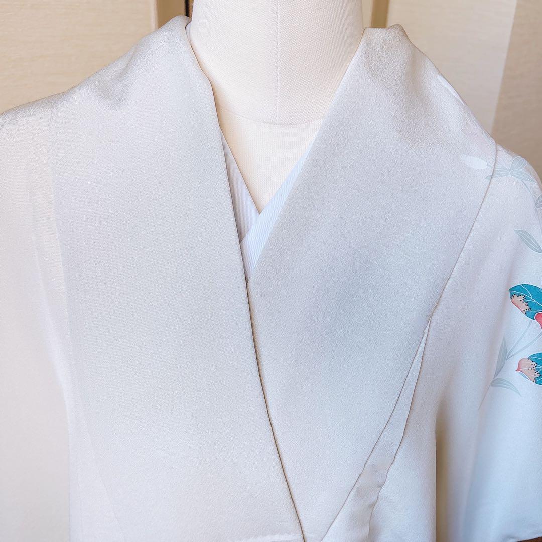 極美品　訪問着　フルセット 本加賀友禅 裄70 卒業式　入学式　L LL 白