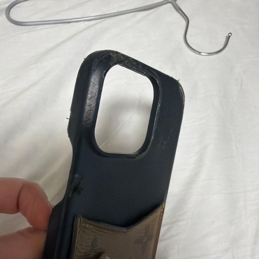 Louis Vuitton iPhoneケース レザー製 14プロ