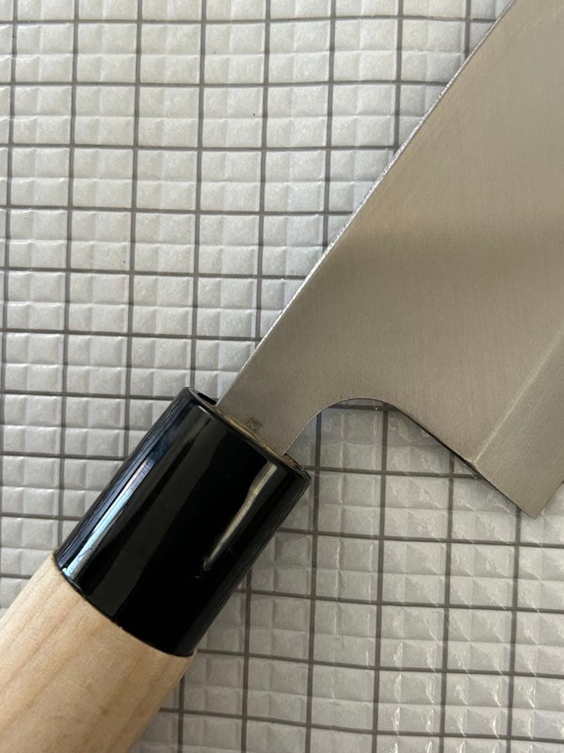 出刃 包丁 150mm 出刃包丁 モリブデンバナジュウム鋼 朴丸柄 ①