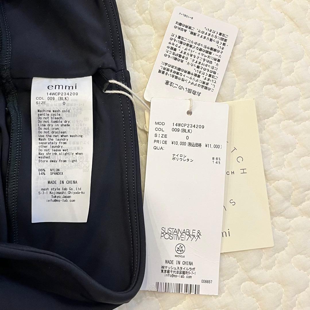 emmi yoga ヨガウェア ピラティス レギンス サイズ0 ブラック タグ付