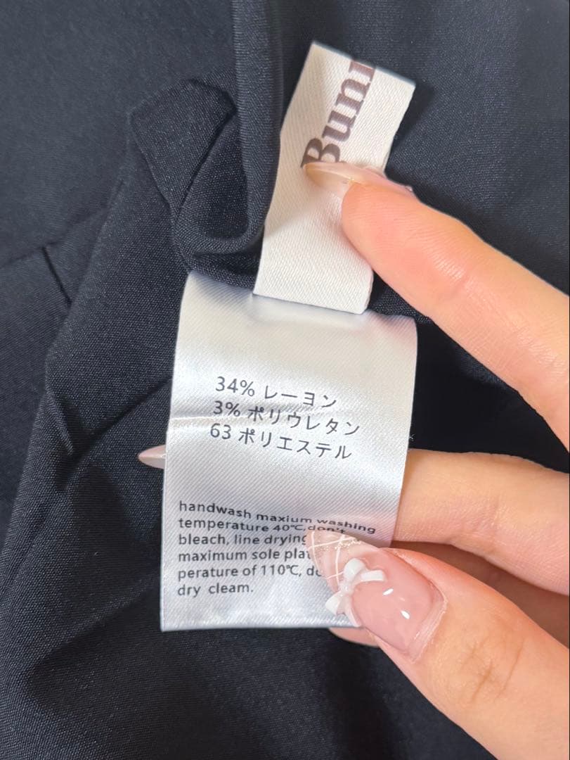 BunnyLis ファーボレロチェックミニワンピ ワンピース 黒 S