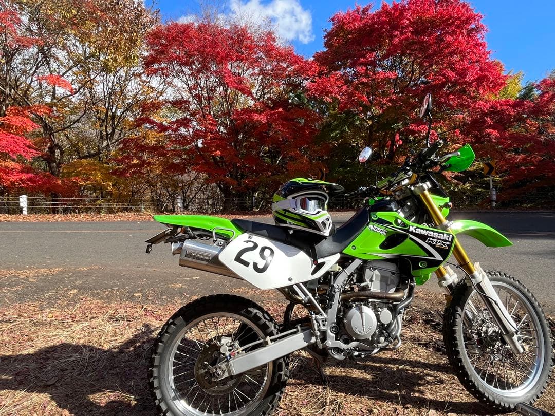 KLX250 rsvマフラー　LX250E 5枚目に装着イメージ載ってます！