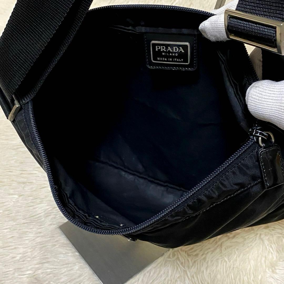 mimo@プロフ必読♡PRADA プラダテスート　ショルダーバッグブラック