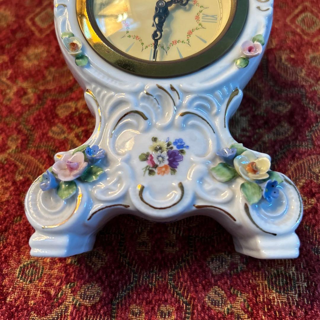 Sandizell Dresden ヴィンテージマントル時計　フローラル