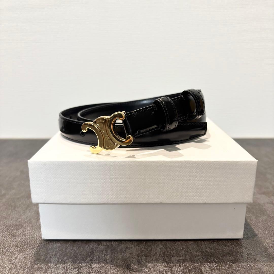 CELINE セリーヌ　スモール トリオンフ ベルト ブラック　70