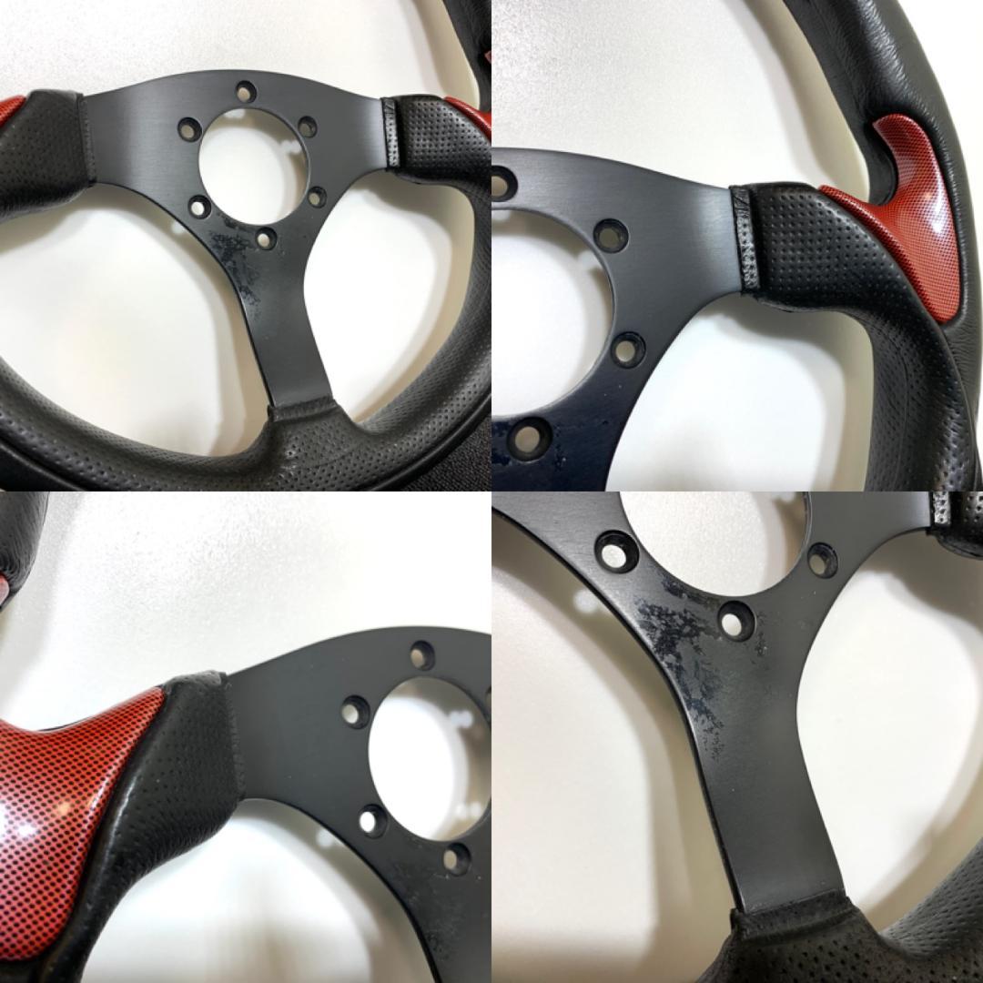 VICTOR ヴィクトール ステアリング 33パイ 赤カーボン風 ハンドル