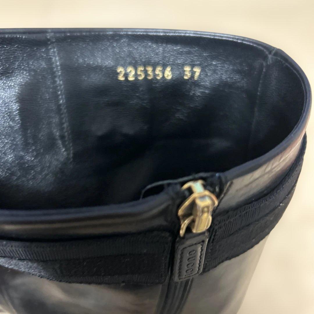 l*a様 GUCCI ブラックレザー ロングブーツ