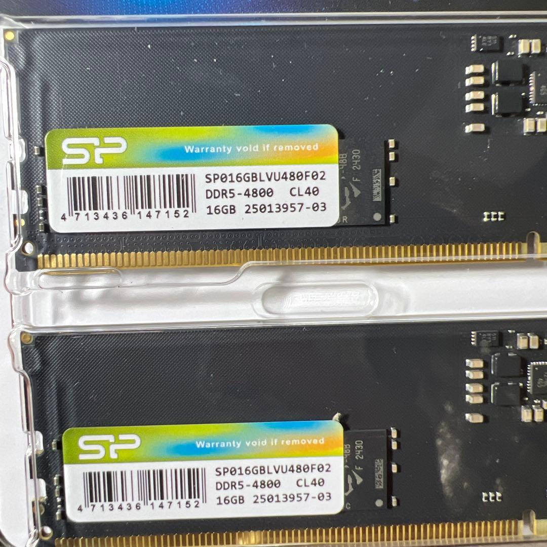 シリコンパワー DDR5 32GB (2x16GB) 4800MHz