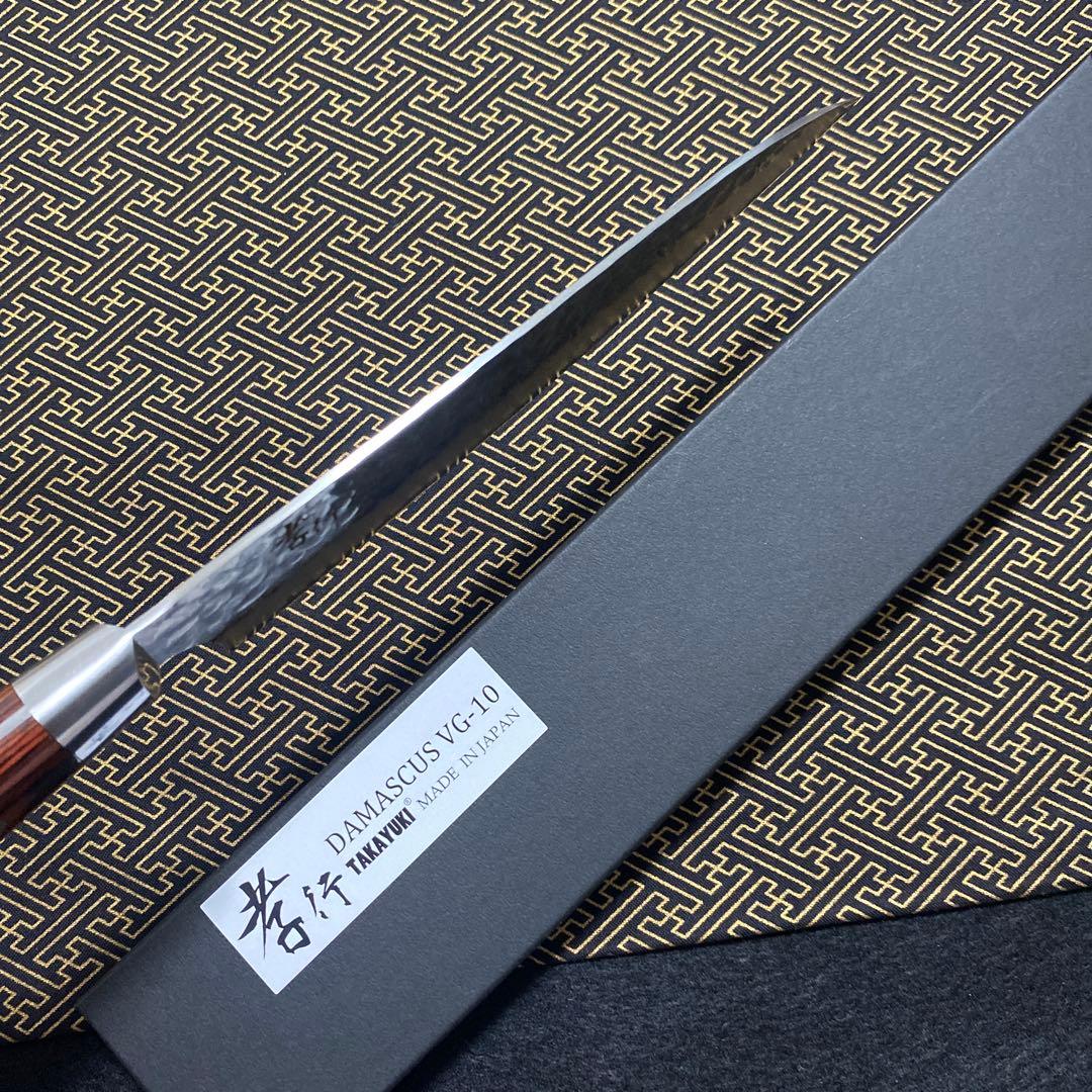 堺 孝行 33層 槌目ダマスカスVG10牛刀 180mm