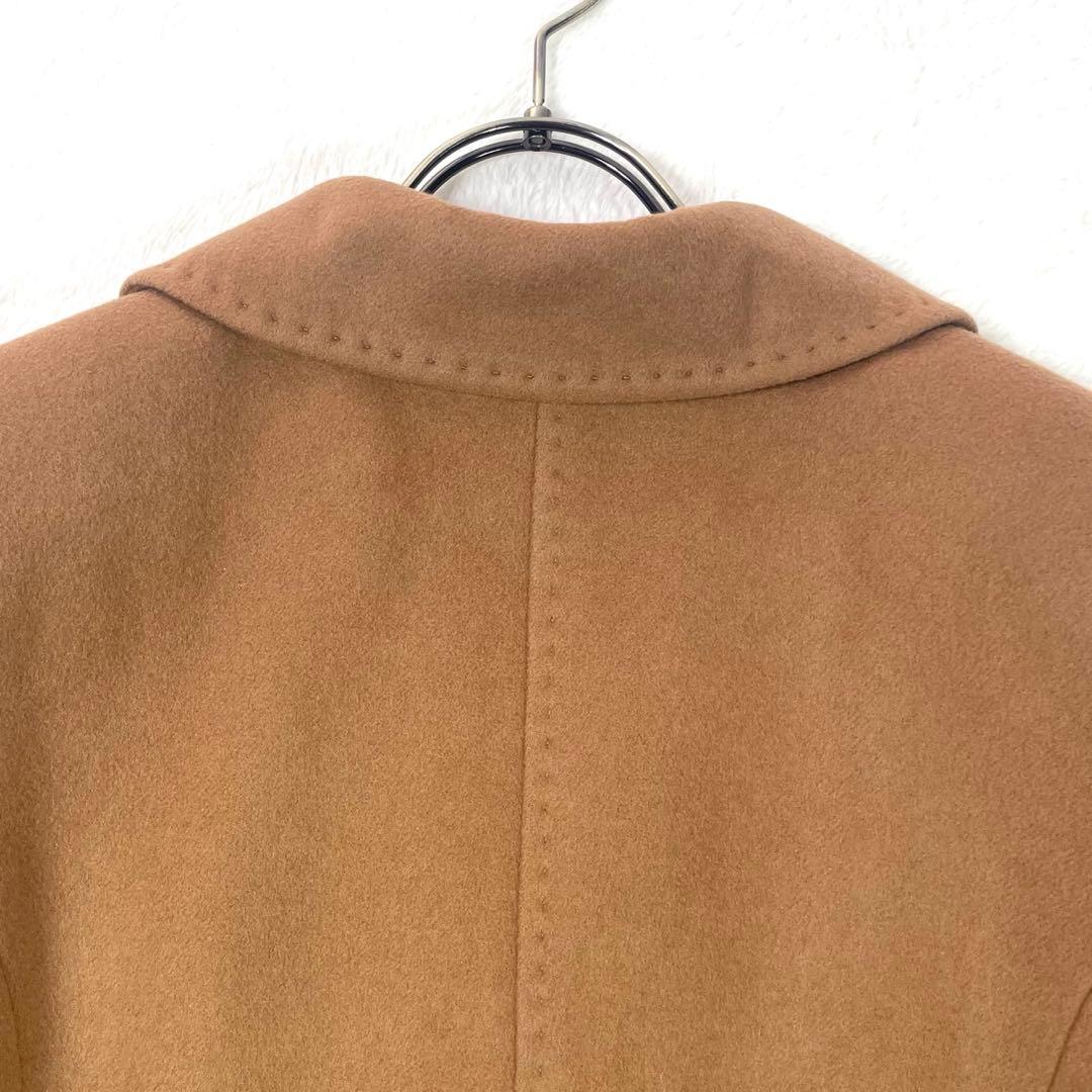 大きめ 13+✨レリアン カシミヤ 100%レトロ ロングコート キャメル