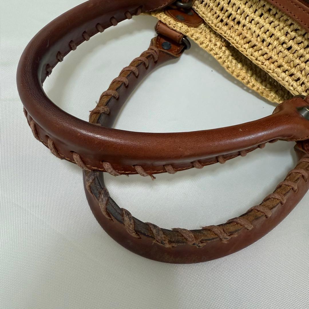 BALENCIAGA バレンシアガ カゴバッグ ボーダー マリン