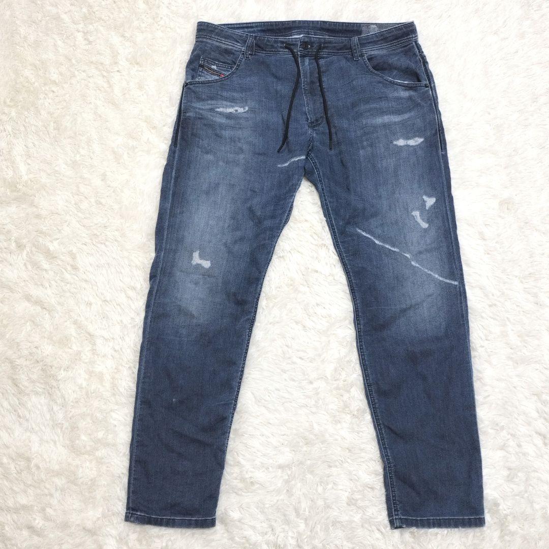 ディーゼル KROOLEY CB-NE ダメージ加工 ジョグジーンズ 36 青