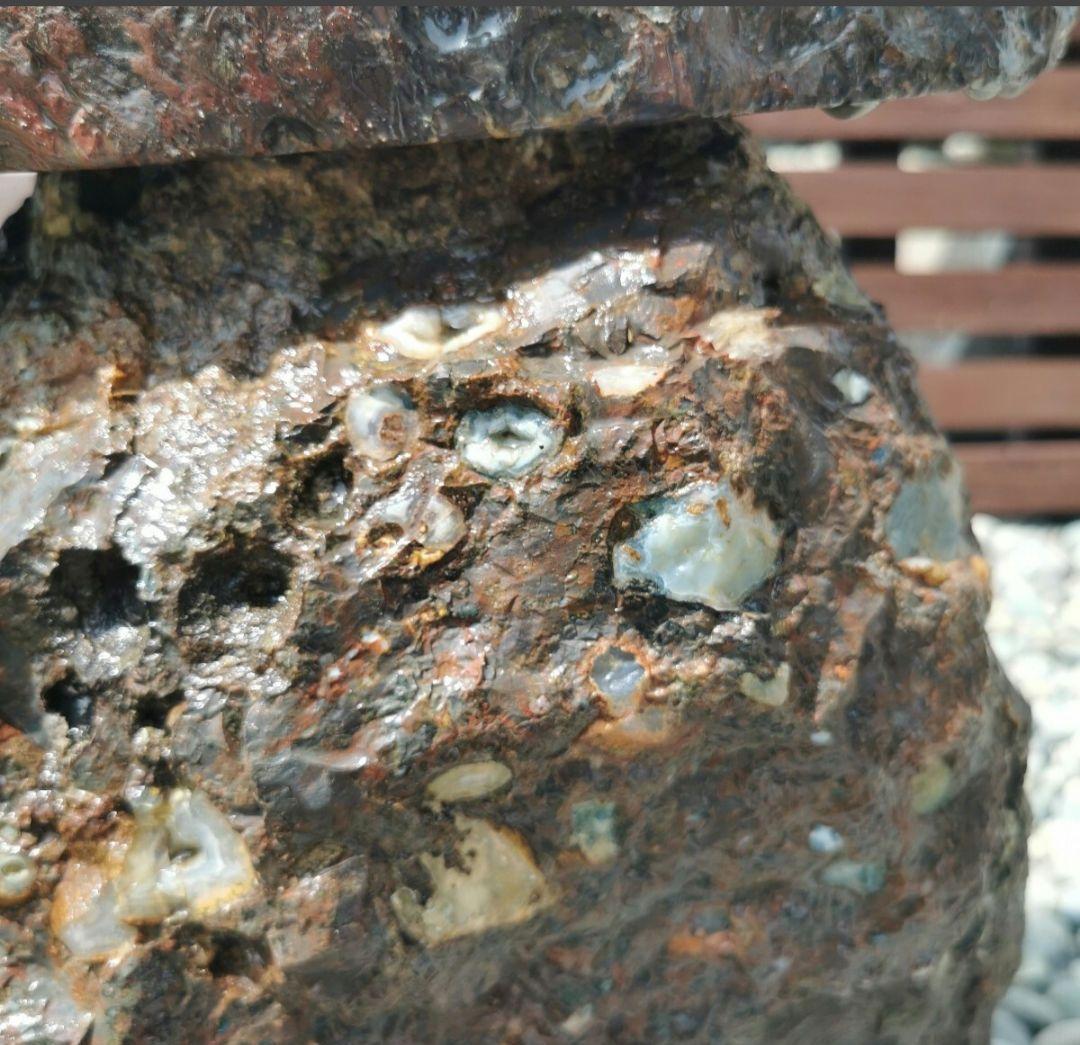 新潟産　梅花石　灯籠　庭石　石　鑑賞石 庭　坪庭　ガーデニング