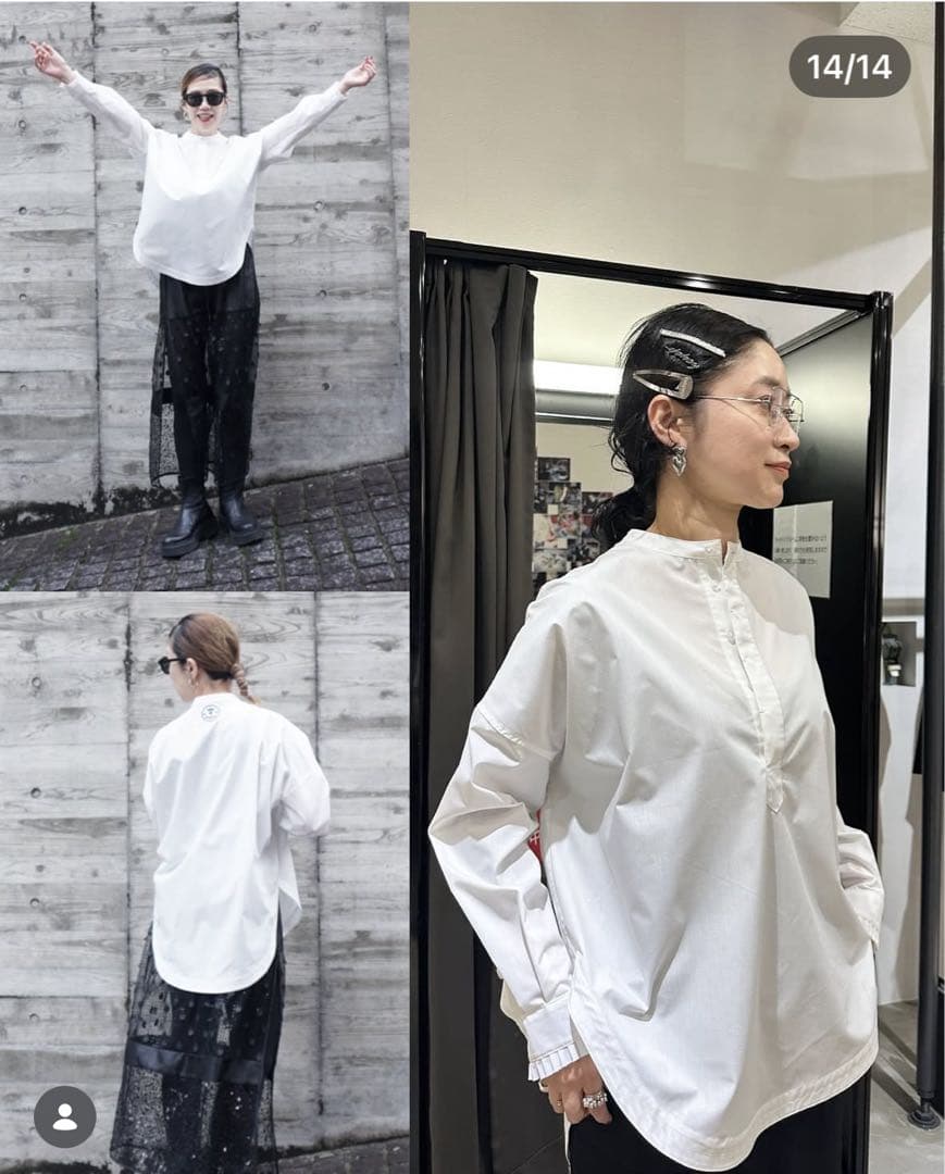 今季秋冬トーマスマグパイのホワイト 長袖 シャツ