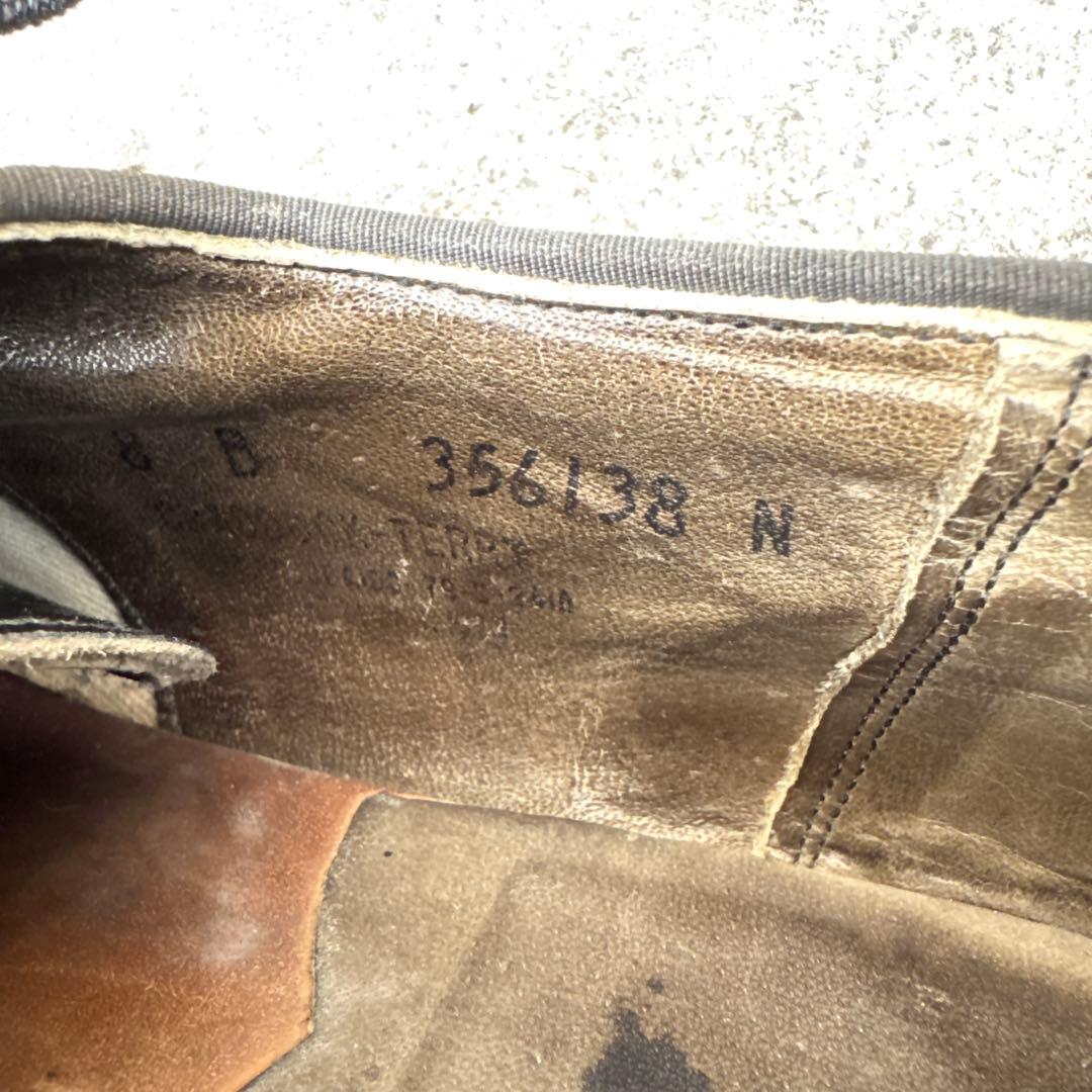 70s ビンテージ US NAVY サービスシューズ 黒 レザーシューズ