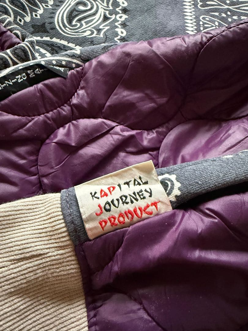 kapital キャピタル　バンダナ　スウェット　ペイズリー サイズ