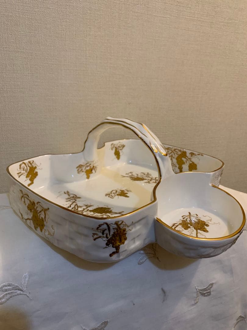 Hammersley ハマースレイ金彩盛絵　葡萄　豪華　バスケット、トレイ