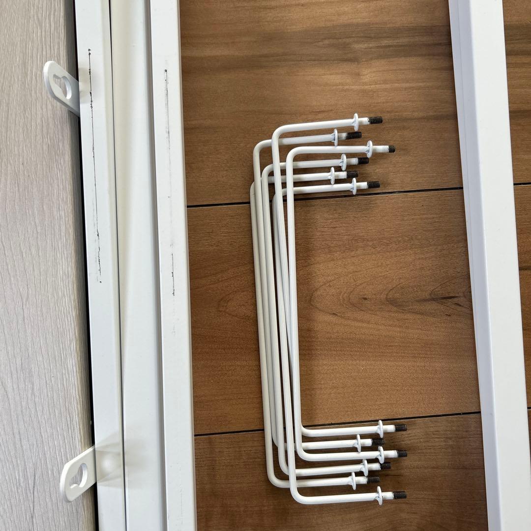 突っ張り洗濯機ラック ホワイトウォッシュ BH07 洗面台ラック 洗濯機上収納