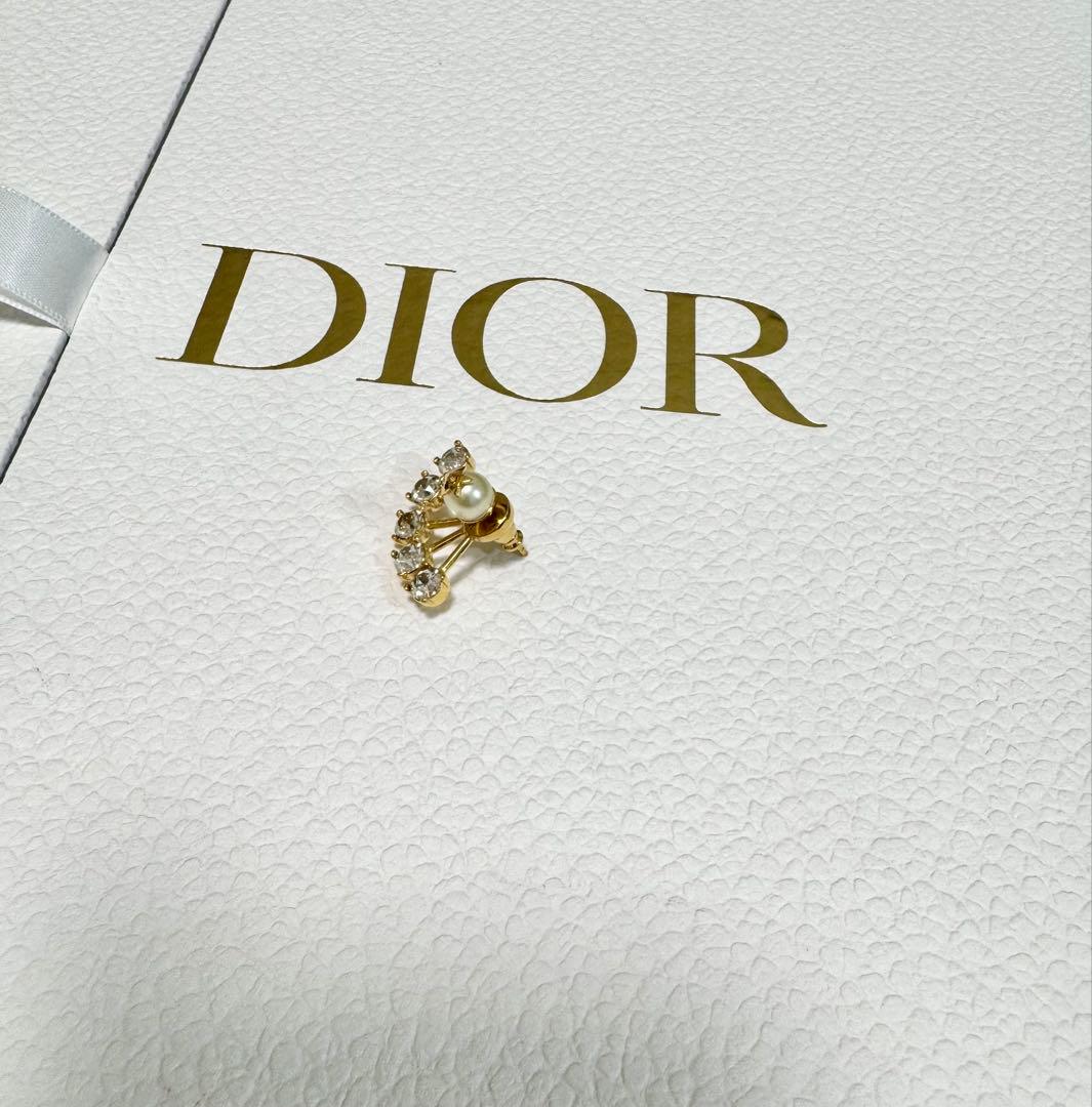 ディオール　Dior パール クリスタル ピアス(片耳のみ）