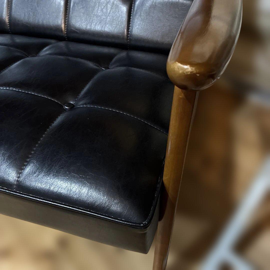 カリモク　2人掛けソファ　ブラック　FURNITURE