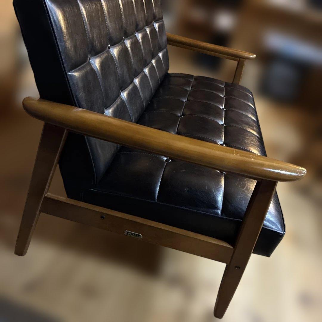 カリモク　2人掛けソファ　ブラック　FURNITURE