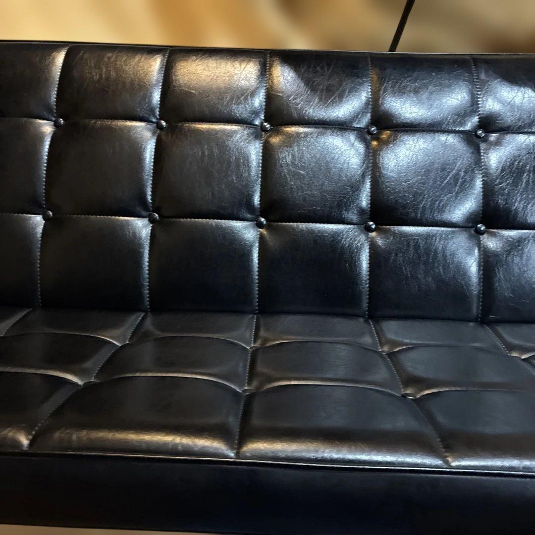 カリモク　2人掛けソファ　ブラック　FURNITURE