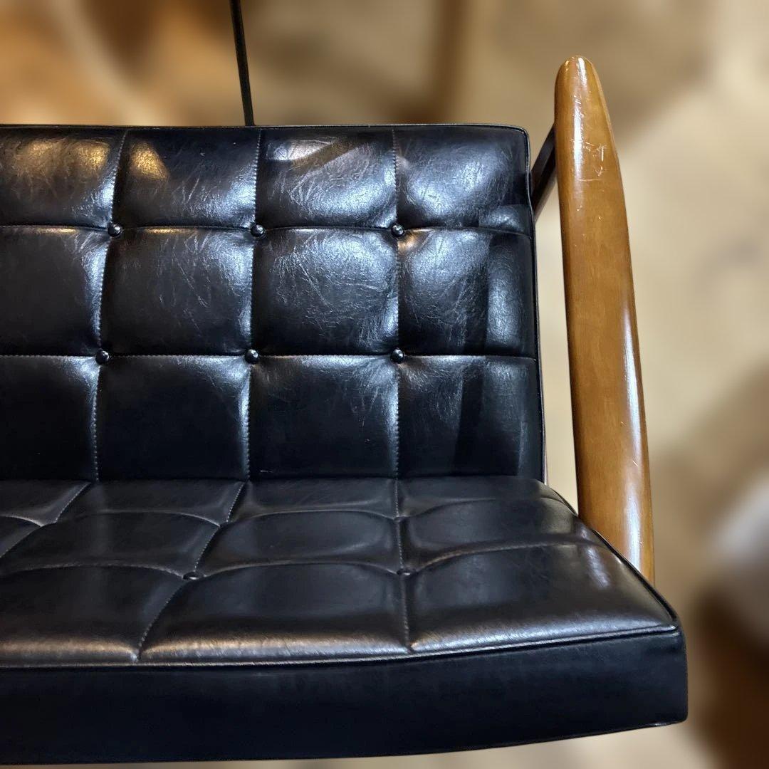 カリモク　2人掛けソファ　ブラック　FURNITURE