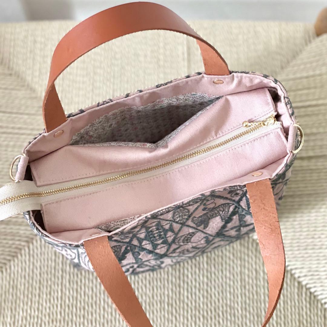 ⚮̈ミナペルホネン　symphony pink かくれんぼトート