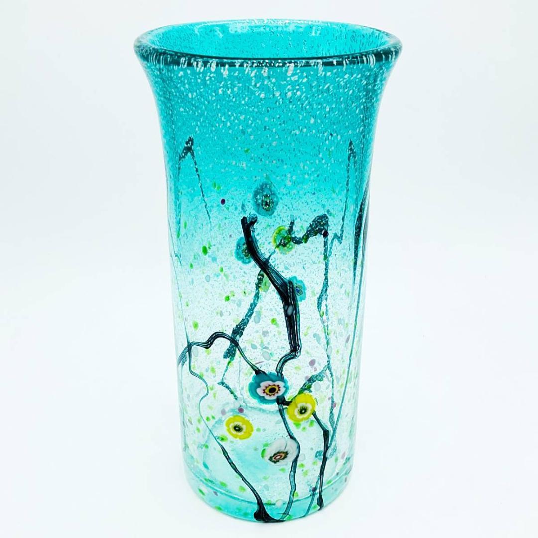 現代の名工 黒木国昭 プラチナ彩象嵌 光琳 花瓶 飾壷 作家物 20.0cm