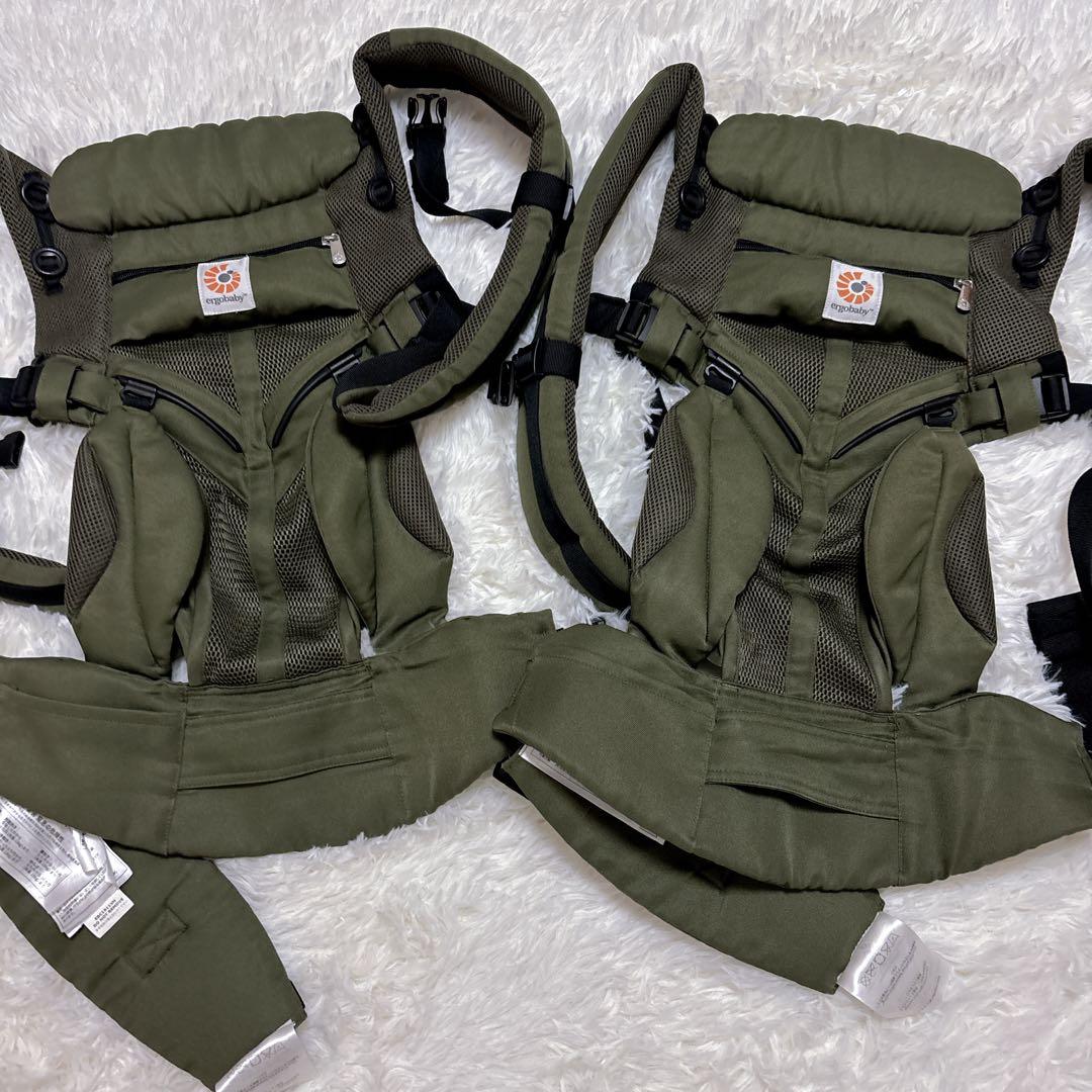 美品　エルゴベビー オムニ360 クールエア カーキ 抱っこ紐 2 個 セット