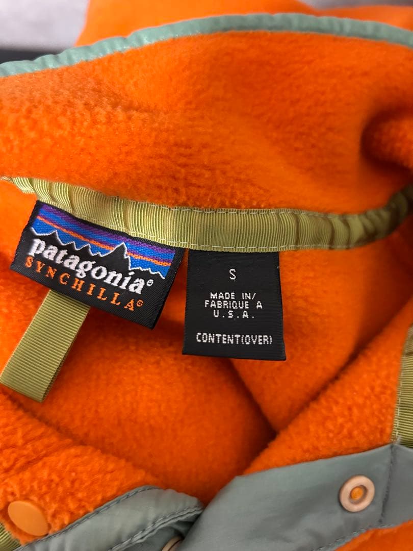 90s 希少カラー Patagonia シンチラ スナップt オレンジ S