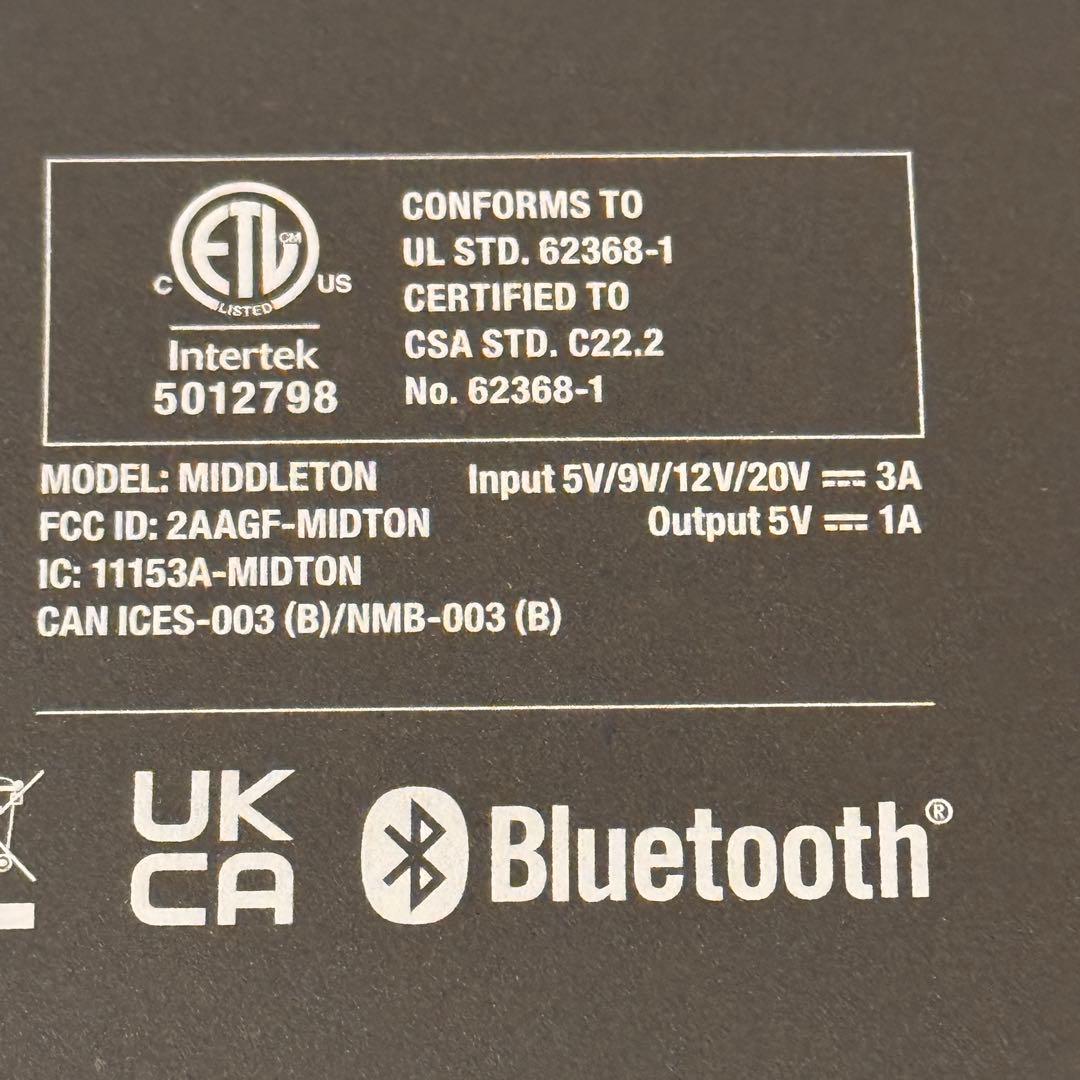 Marshall Middleton 美品Bluetoothスピーカー 本体のみ