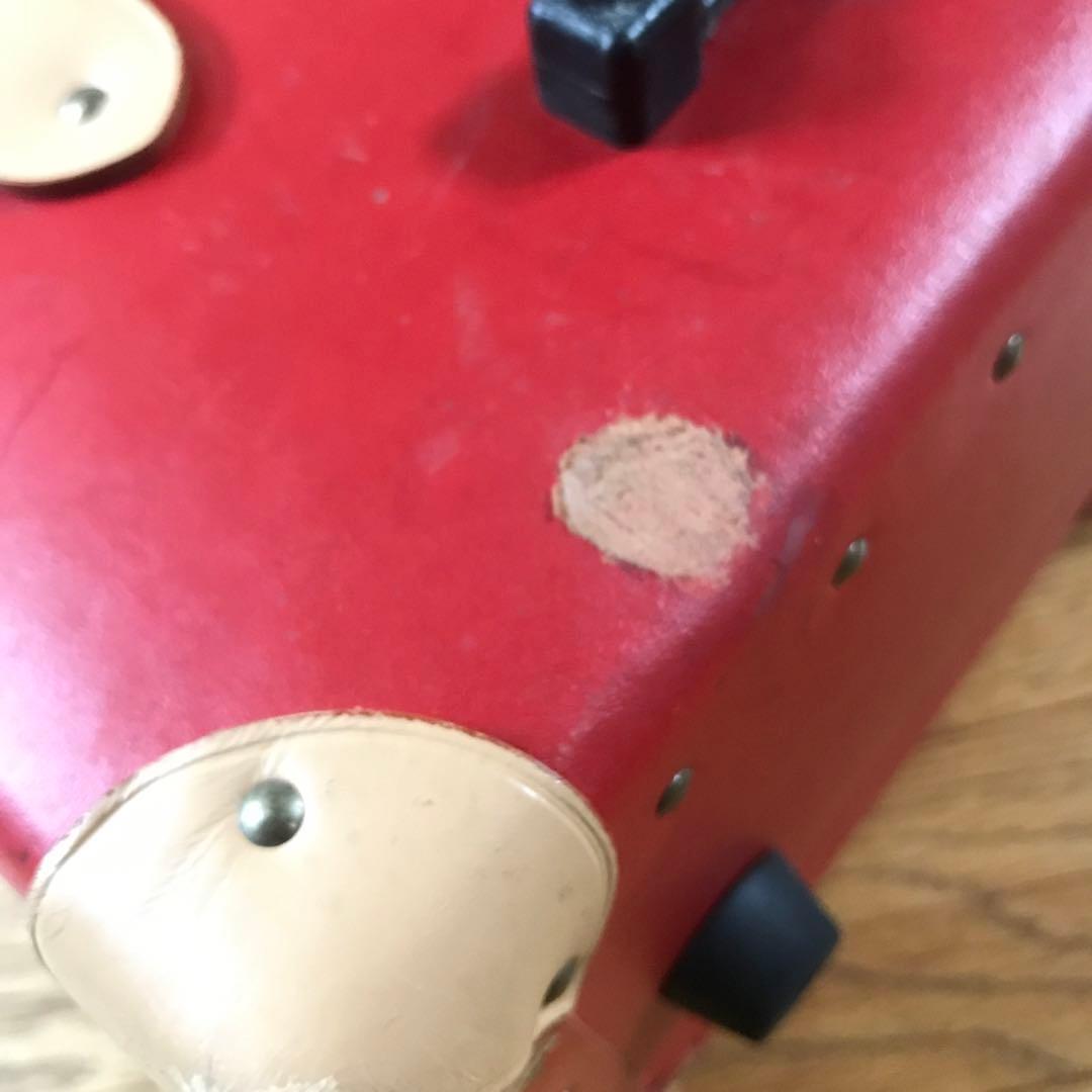 旅行トランク　旅行鞄　トランク　キャスター付き　レッド赤　中古