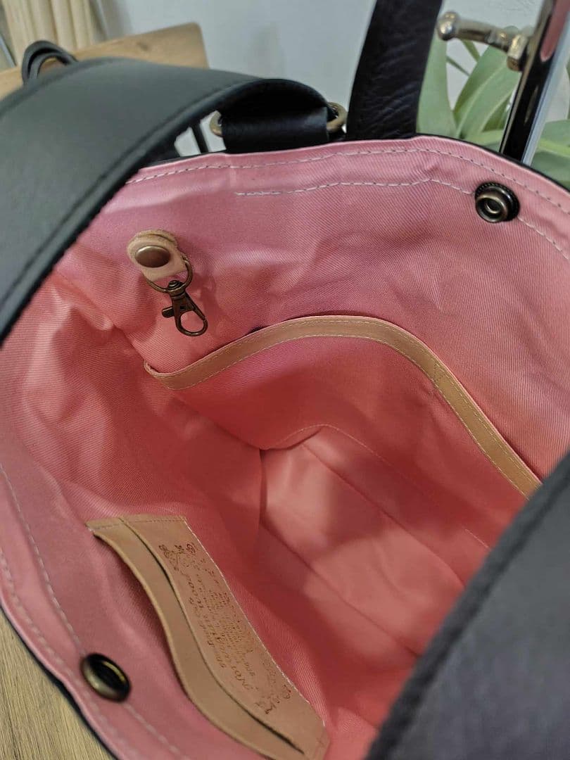 2点おまとめ　/2025tambourineタンバリンネイビー×白/牛革A4トー