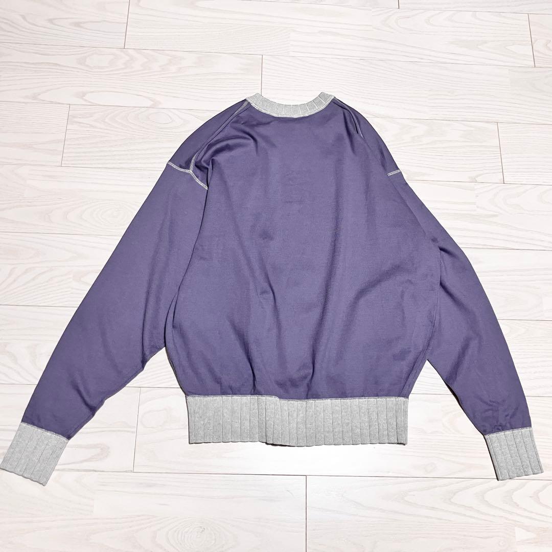 美品　HERILL へリル　スビンコットンスウェット　トレーナー　パープル　長袖