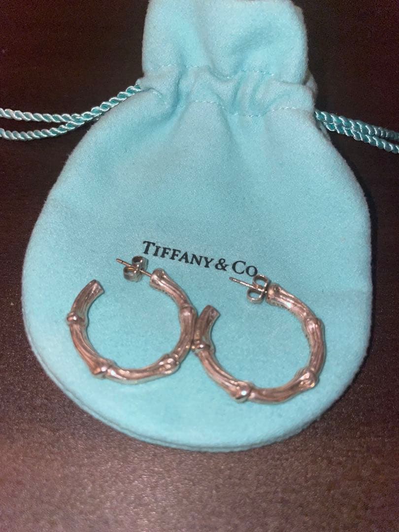 極美品Tiffany バンブー ピアス シルバー925 オールドティファニー